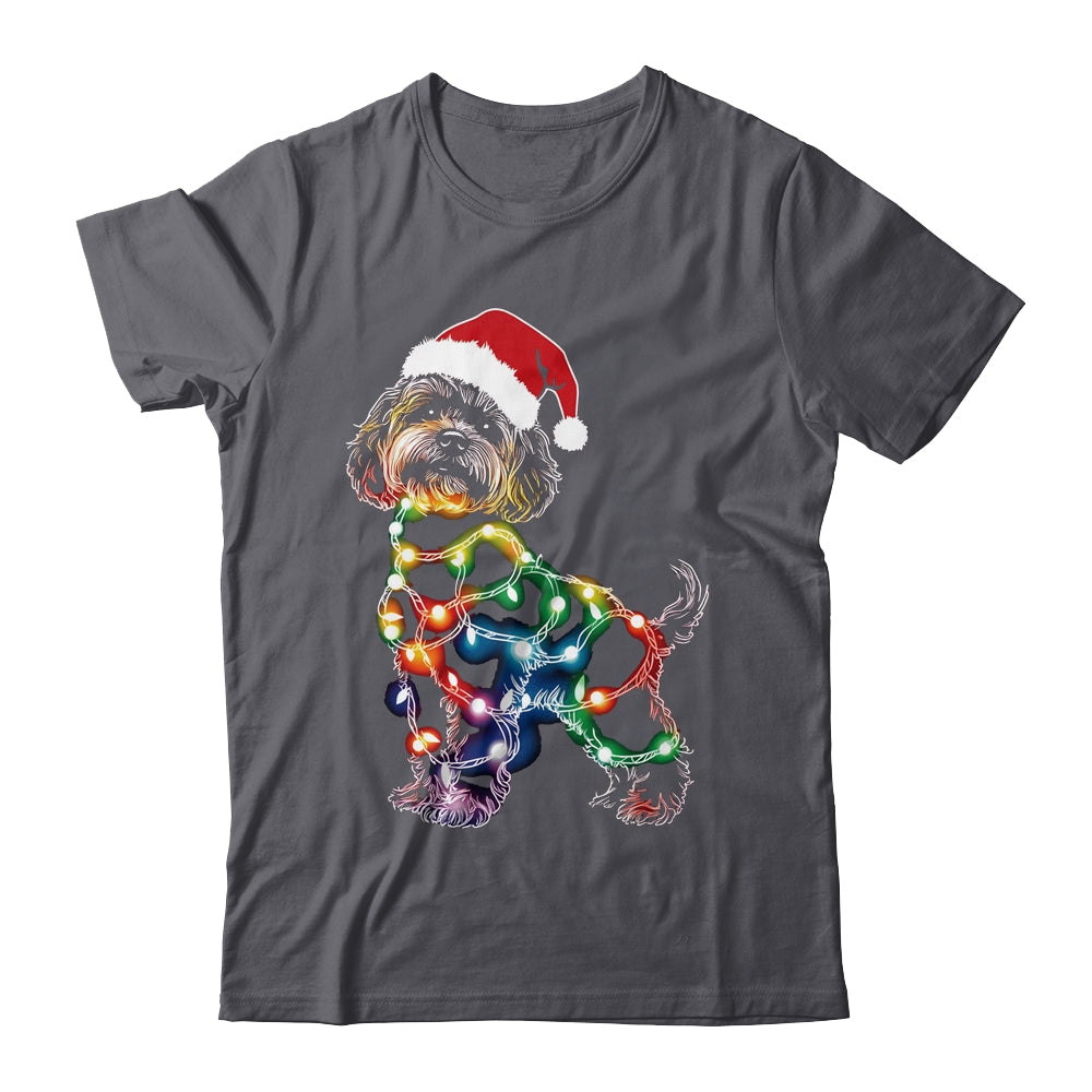 Funny Santa Poodle Retriever Christmas Lights Dog Lover Shirt & Sweatshirt | teecentury