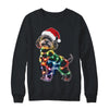 Funny Santa Poodle Retriever Christmas Lights Dog Lover Shirt & Sweatshirt | teecentury