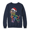 Funny Santa Poodle Retriever Christmas Lights Dog Lover Shirt & Sweatshirt | teecentury