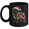 Funny Santa Pug Retriever Christmas Lights Dog Lover Mug | teecentury