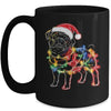 Funny Santa Pug Retriever Christmas Lights Dog Lover Mug | teecentury
