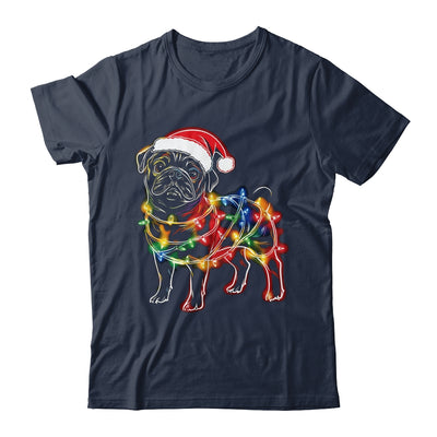 Funny Santa Pug Retriever Christmas Lights Dog Lover Shirt & Sweatshirt | teecentury