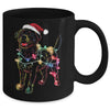 Funny Santa Rottweiler Retriever Christmas Lights Dog Lover Mug | teecentury