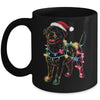 Funny Santa Rottweiler Retriever Christmas Lights Dog Lover Mug | teecentury