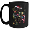 Funny Santa Rottweiler Retriever Christmas Lights Dog Lover Mug | teecentury
