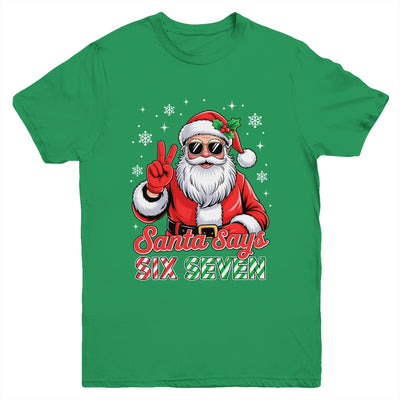 Funny Santa Says Six Seven Christmas 67 Meme Xmas Boys Girls Youth Shirt | teecentury