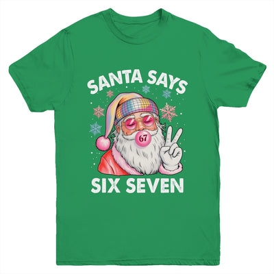 Funny Santa Says Six Seven Christmas 67 Meme Xmas Girls Boys Youth Shirt | teecentury