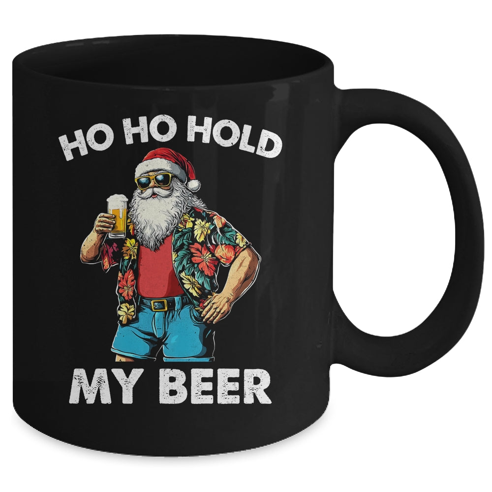 Funny Santa With Sunglasses And Beer Christmas In July Mug | teecentury