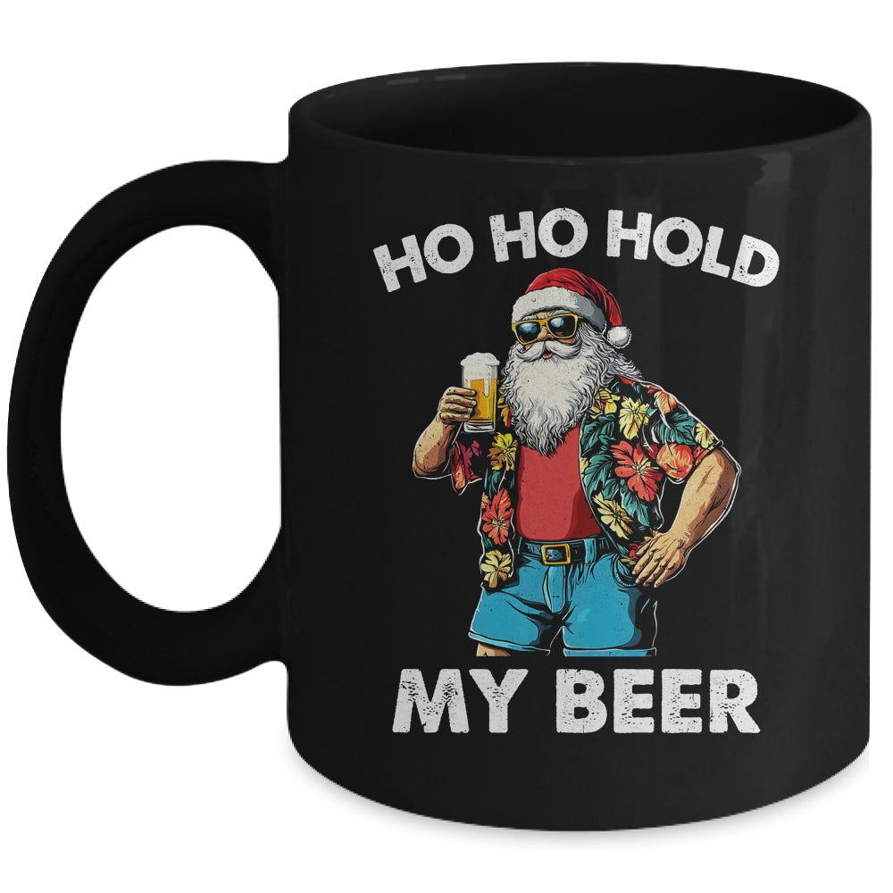 Funny Santa With Sunglasses And Beer Christmas In July Mug | teecentury