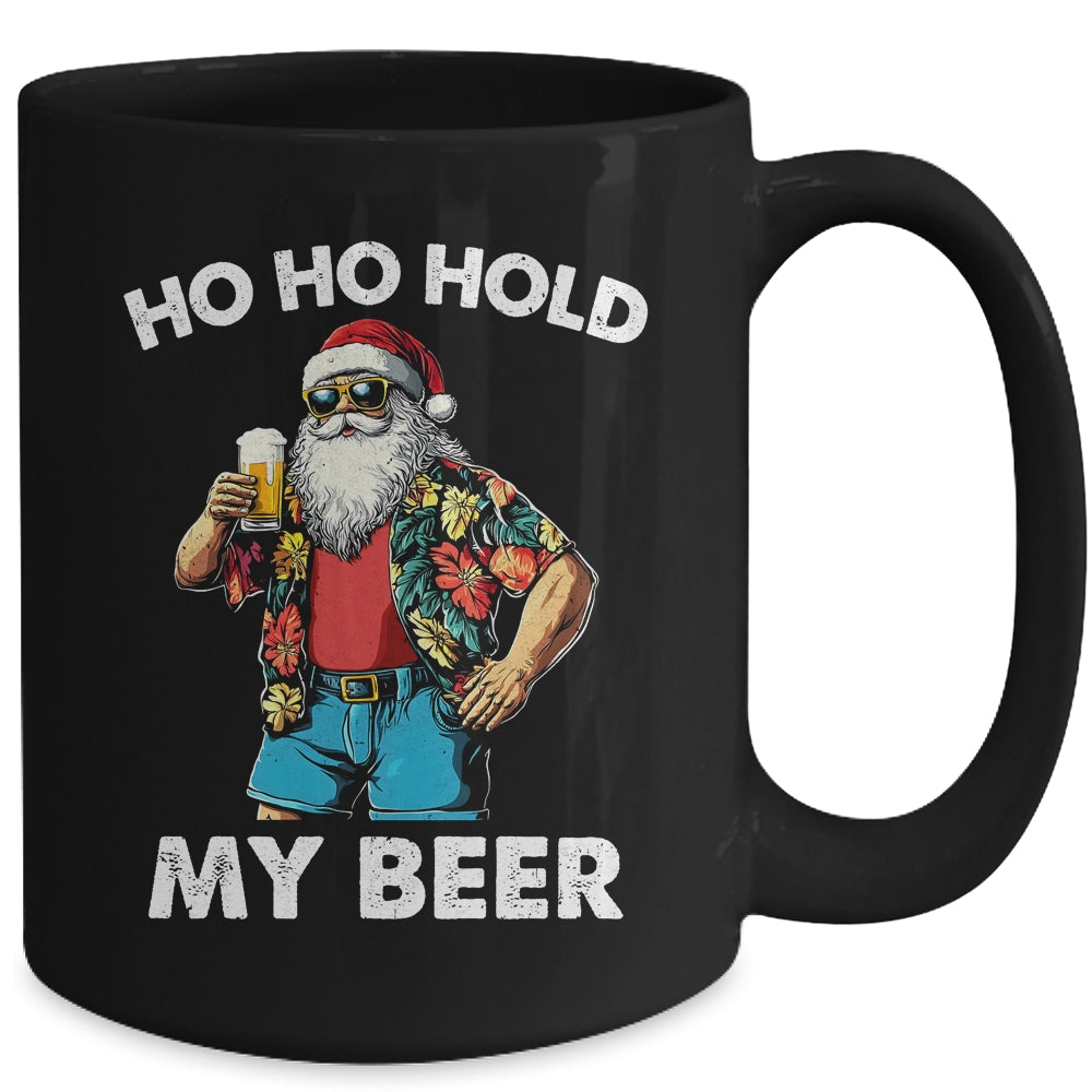 Funny Santa With Sunglasses And Beer Christmas In July Mug | teecentury