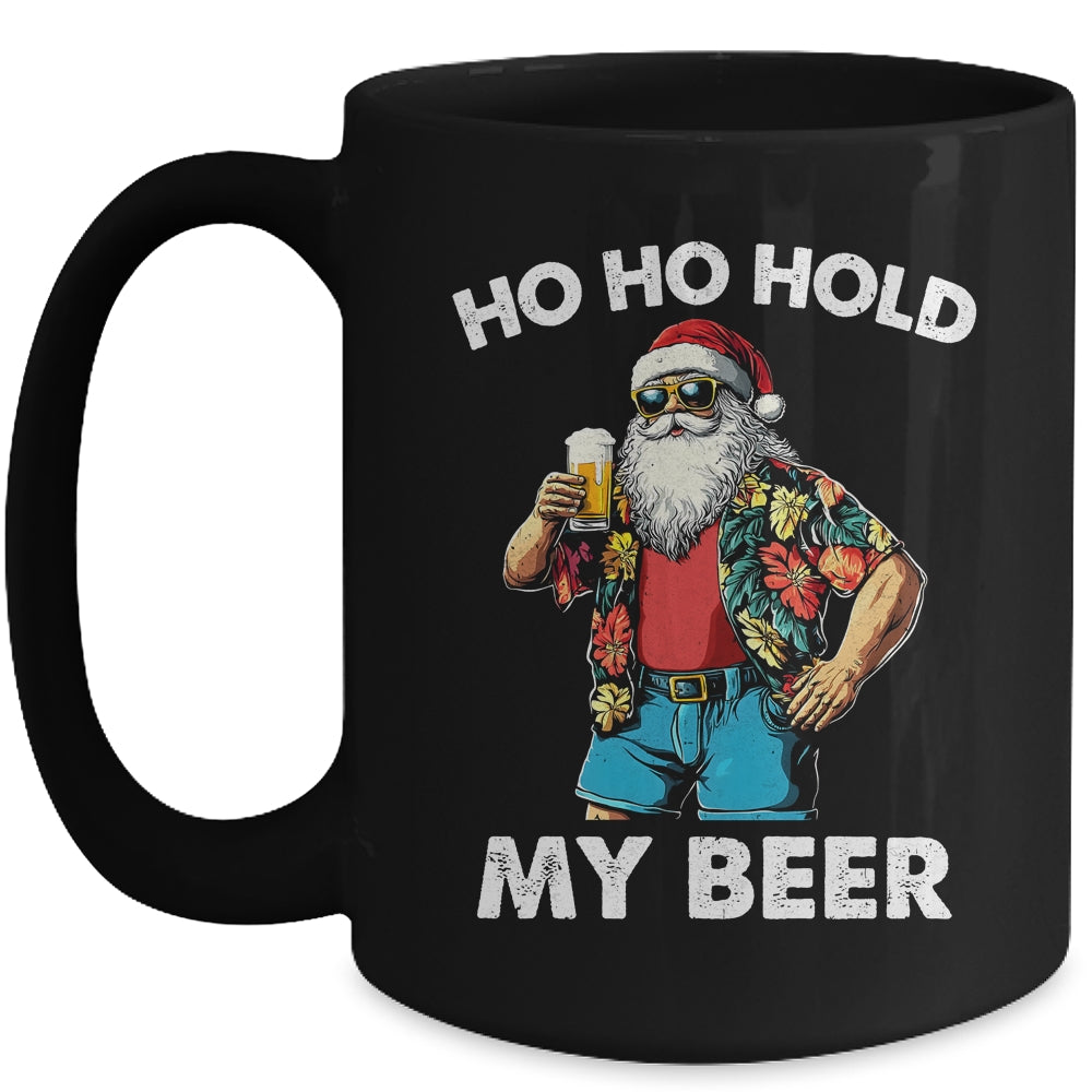 Funny Santa With Sunglasses And Beer Christmas In July Mug | teecentury
