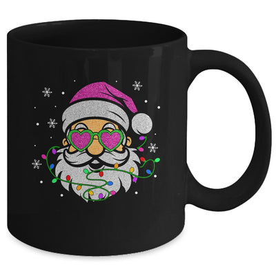 Funny Santa With Sunglasses Christmas Pink Women Girls Kids Mug | teecentury