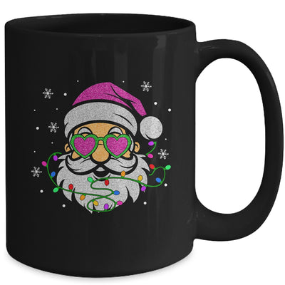 Funny Santa With Sunglasses Christmas Pink Women Girls Kids Mug | teecentury