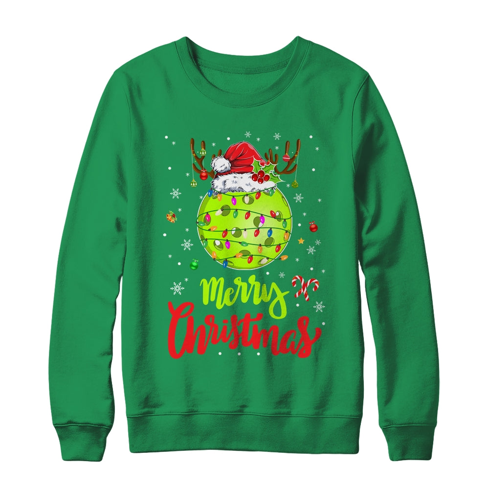 Funny Santas Pickleball Player Christmas Merry Pickleball Shirt & Sweatshirt | teecentury