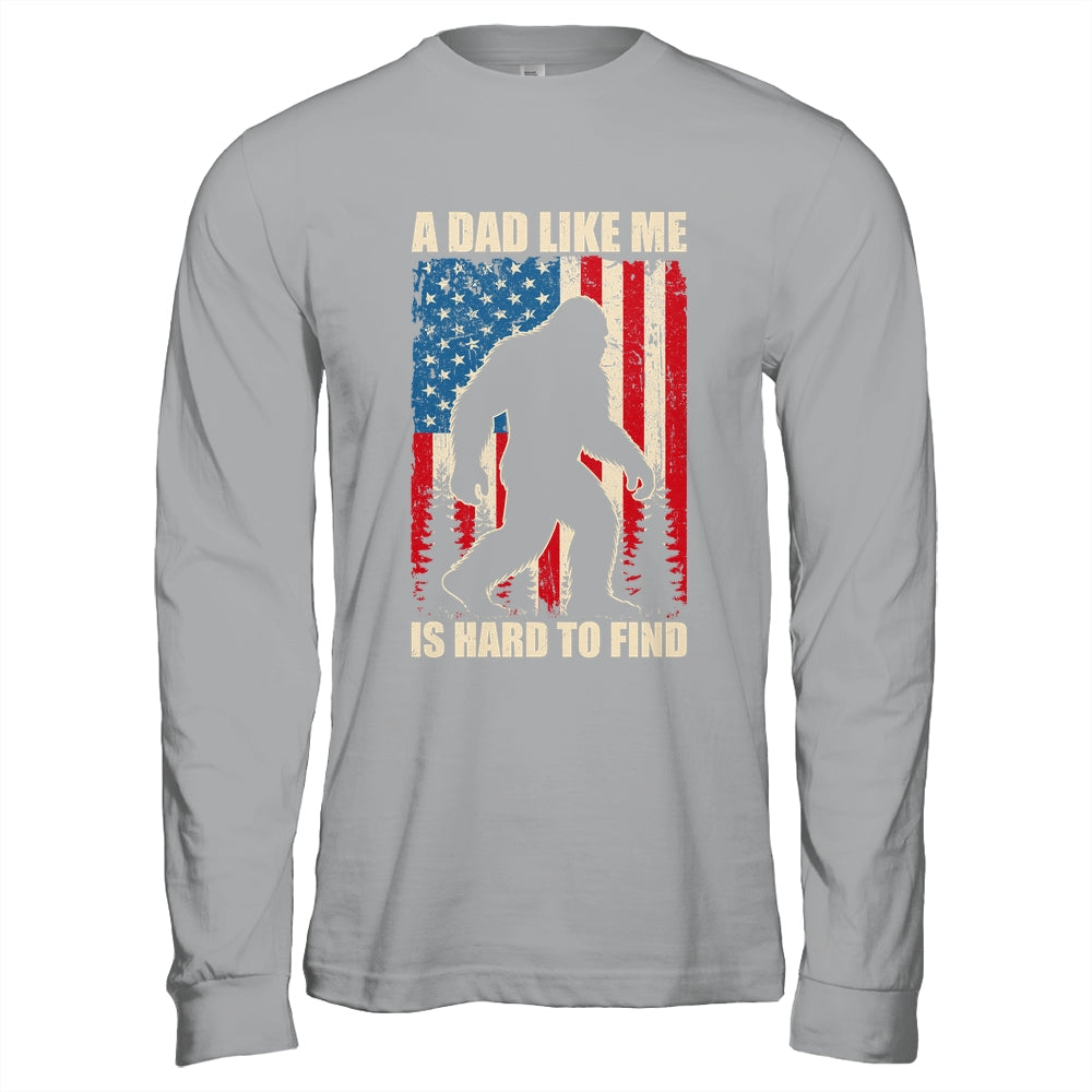 Funny Sasquatch A Dad Like Me Is Hard To Find Flag Bigfoot Shirt & Hoodie | teecentury