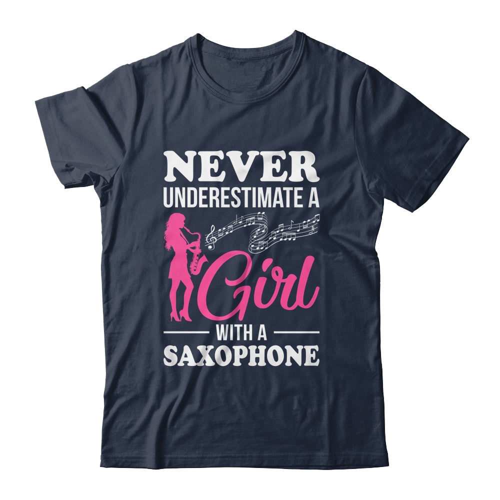 Funny Saxophone Design For Girl With A Saxophonist Sax Lover Shirt & Tank Top | teecentury