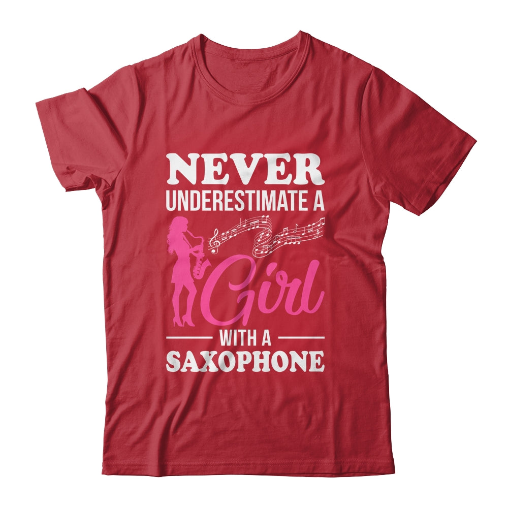 Funny Saxophone Design For Girl With A Saxophonist Sax Lover Shirt & Tank Top | teecentury
