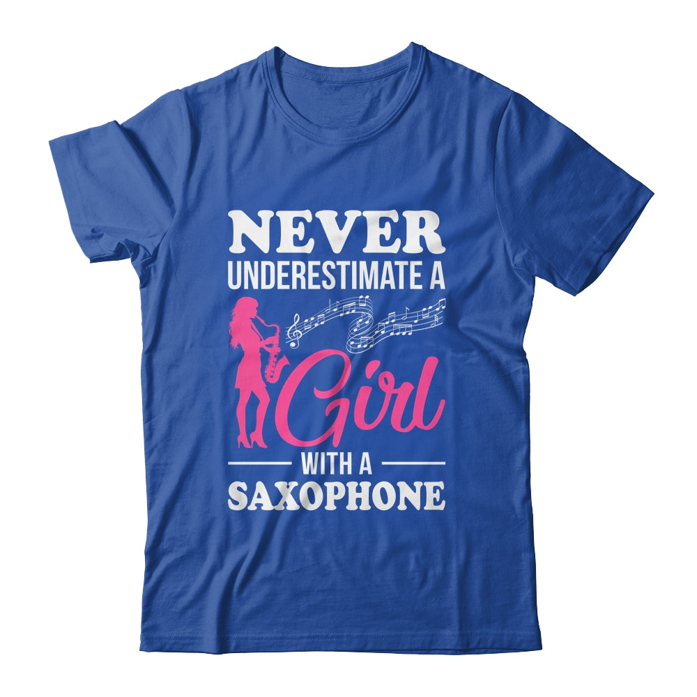 Funny Saxophone Design For Girl With A Saxophonist Sax Lover Shirt & Tank Top | teecentury