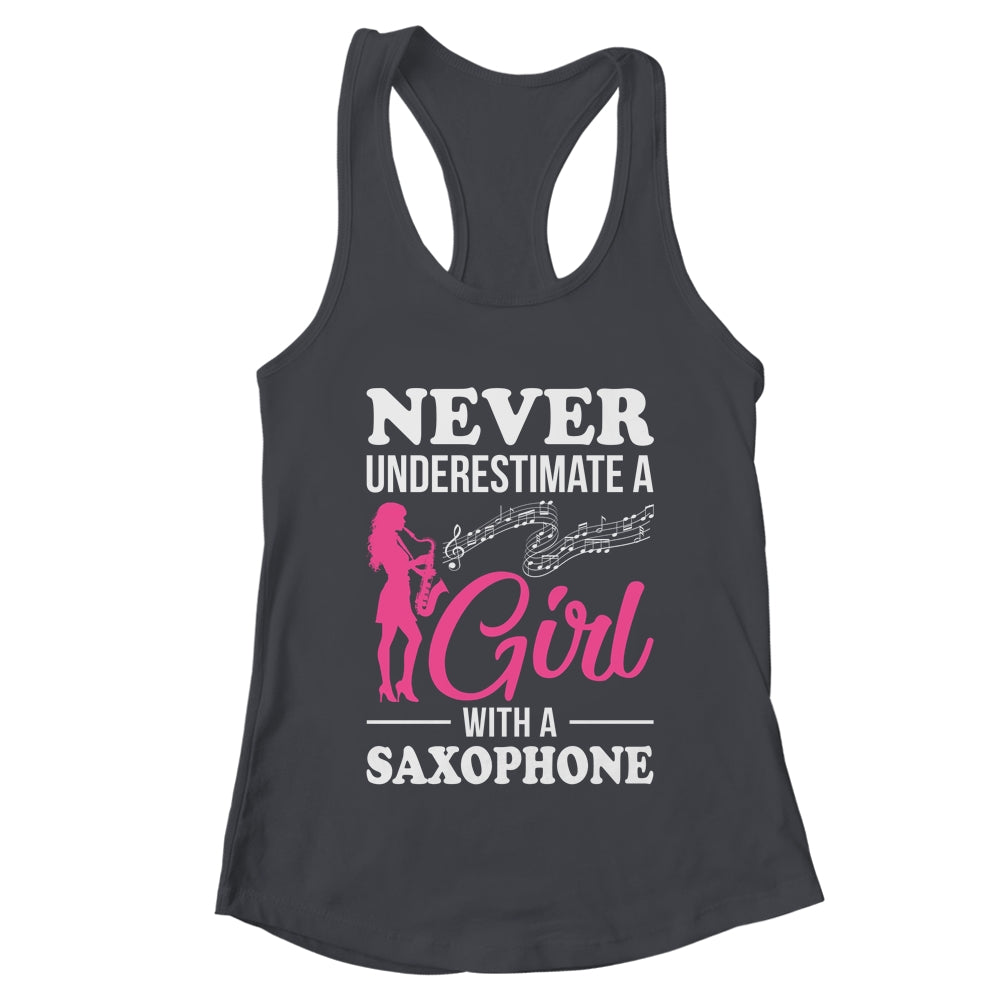 Funny Saxophone Design For Girl With A Saxophonist Sax Lover Shirt & Tank Top | teecentury