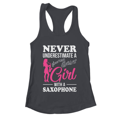 Funny Saxophone Design For Girl With A Saxophonist Sax Lover Shirt & Tank Top | teecentury