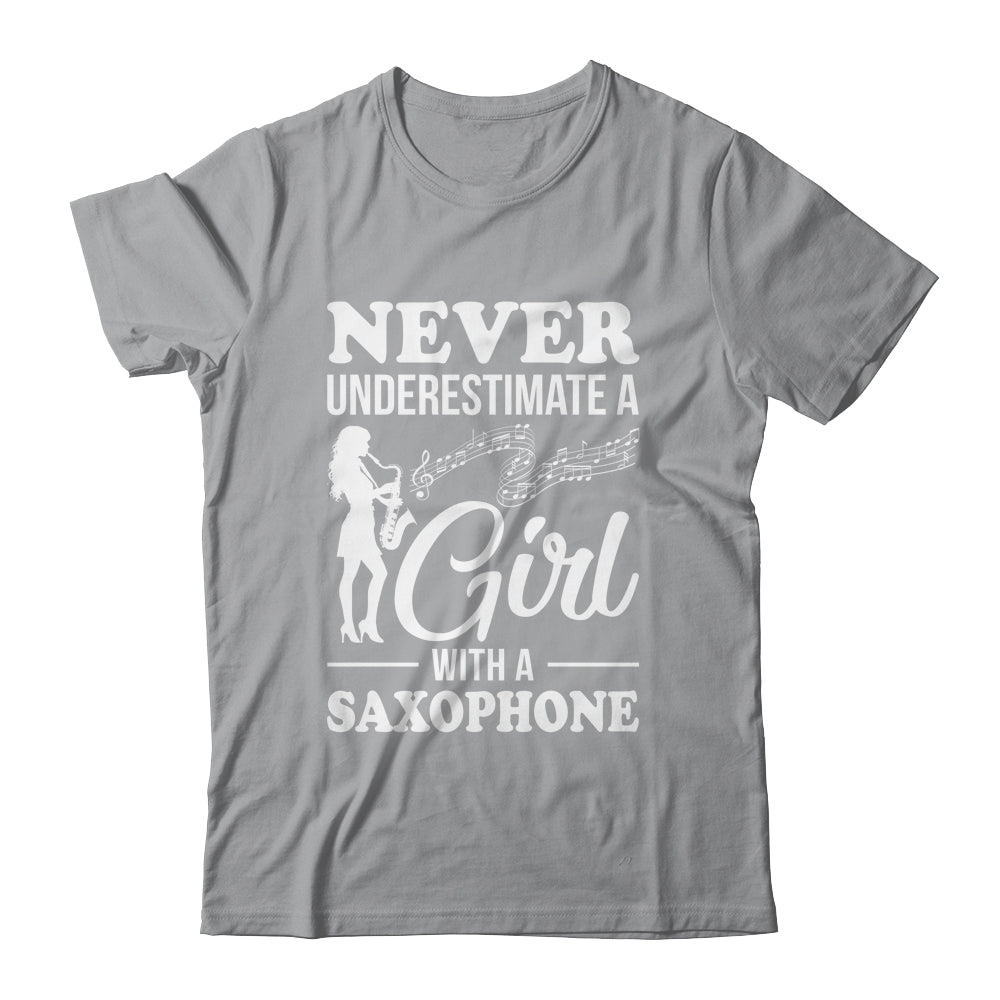 Funny Saxophone Design For Girls Women Saxophonist Sax Lover Shirt & Tank Top | teecentury