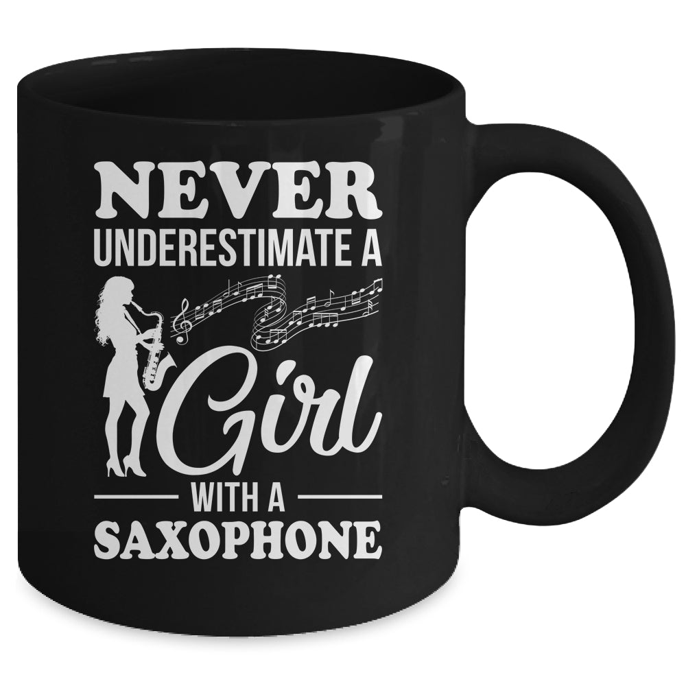 Funny Saxophone Design For Girls Women Saxophonist Sax Lover Mug | teecentury