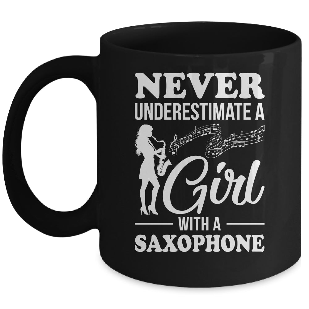 Funny Saxophone Design For Girls Women Saxophonist Sax Lover Mug | teecentury