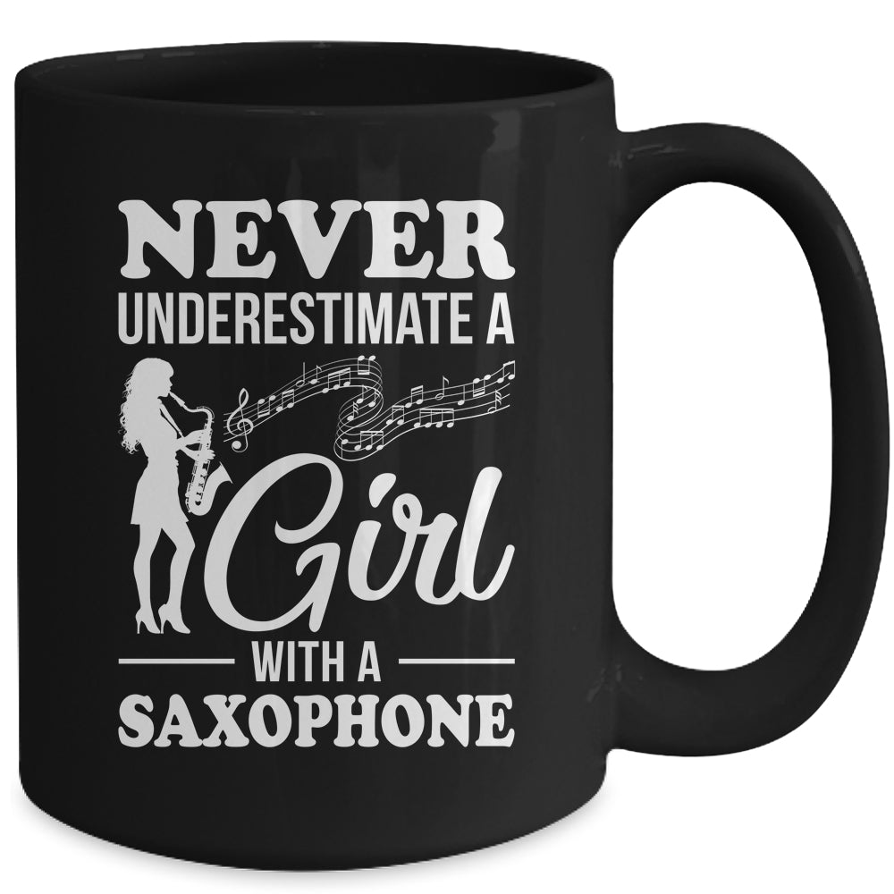 Funny Saxophone Design For Girls Women Saxophonist Sax Lover Mug | teecentury