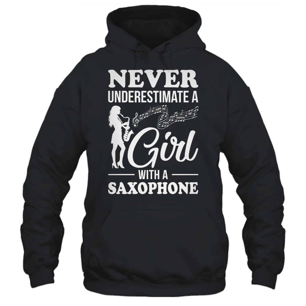 Funny Saxophone Design For Girls Women Saxophonist Sax Lover Shirt & Tank Top | teecentury