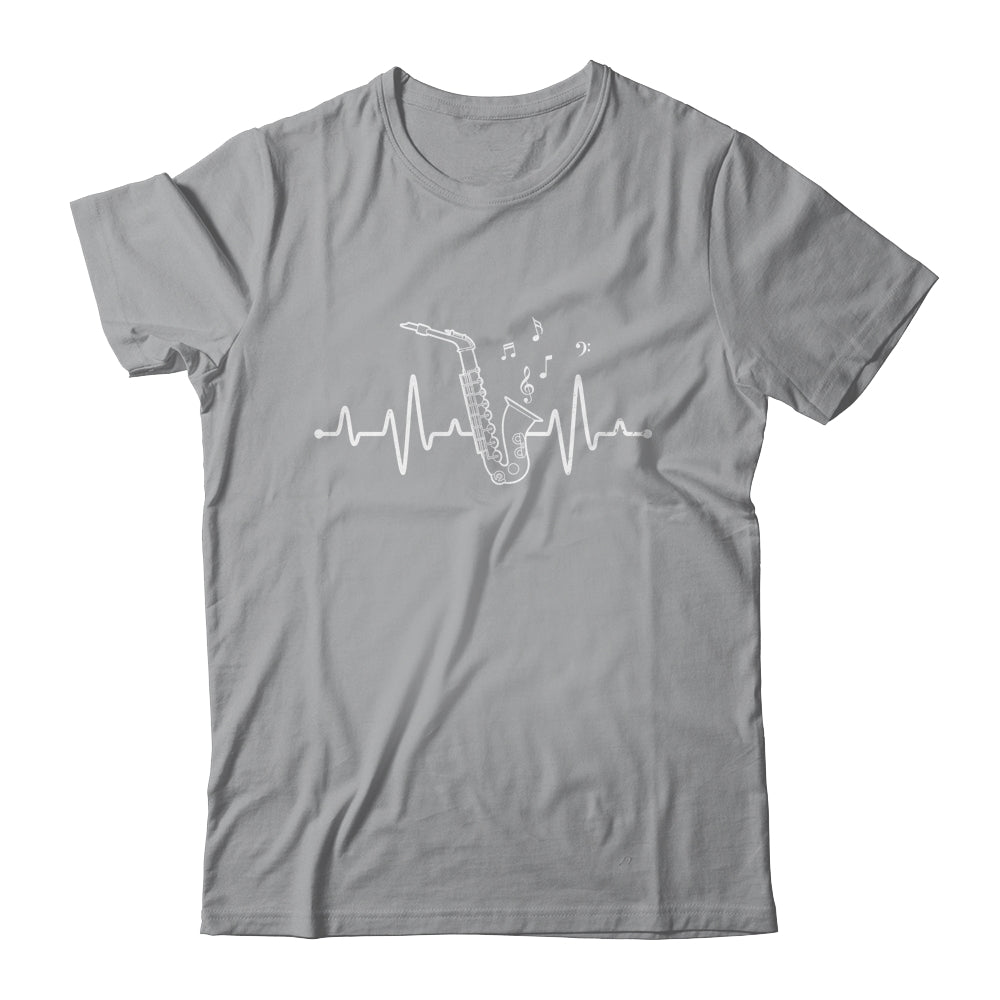 Funny Saxophone Heartbeat Design For Men Women Player Music Shirt & Hoodie | teecentury