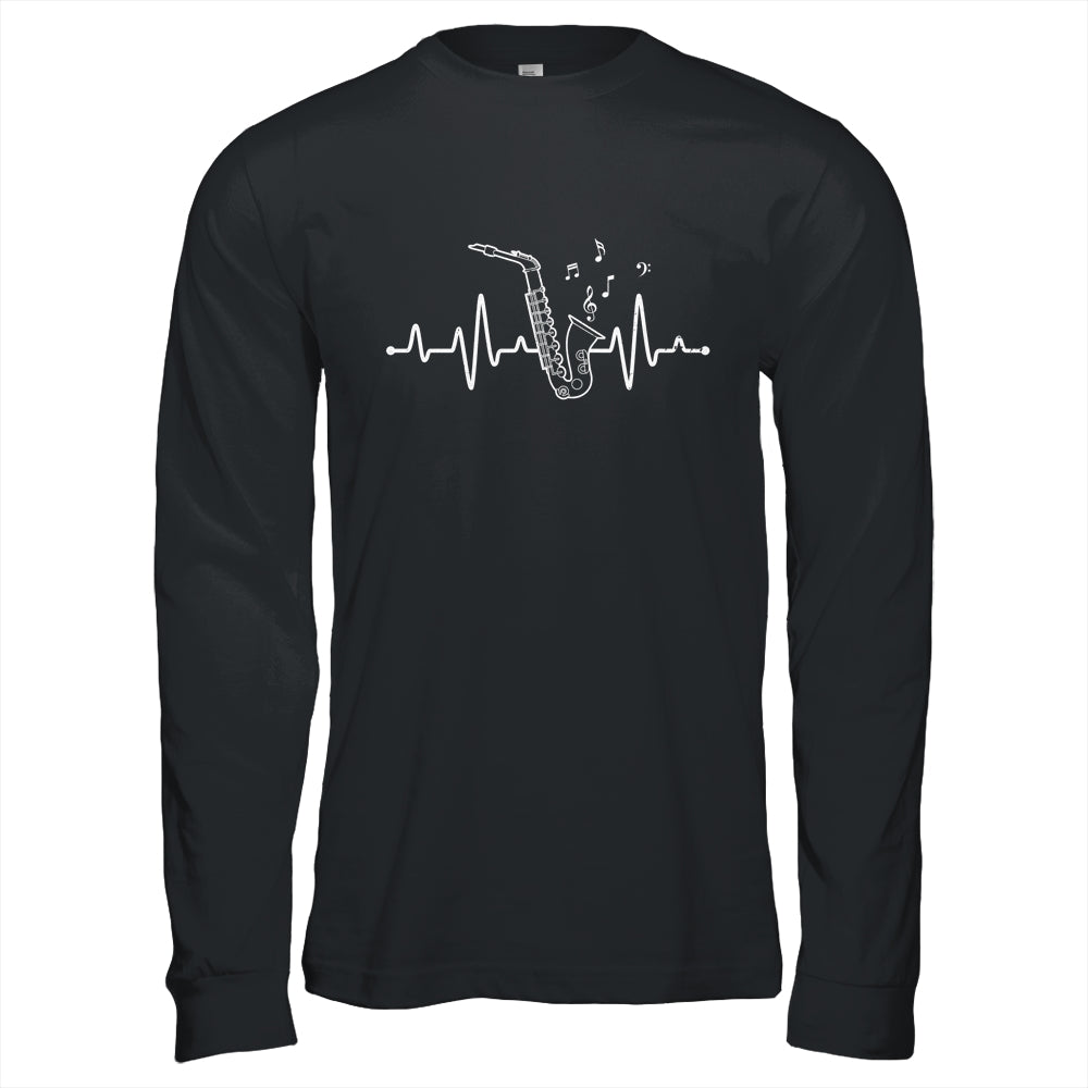 Funny Saxophone Heartbeat Design For Men Women Player Music Shirt & Hoodie | teecentury