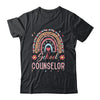 Funny School Counselor Rainbow Leopard Print Women Shirt & Hoodie | teecentury