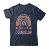 Funny School Counselor Rainbow Leopard Print Women Shirt & Hoodie | teecentury