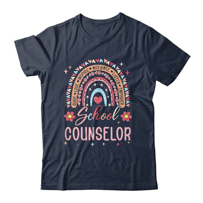 Funny School Counselor Rainbow Leopard Print Women Shirt & Hoodie | teecentury