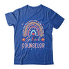 Funny School Counselor Rainbow Leopard Print Women Shirt & Hoodie | teecentury