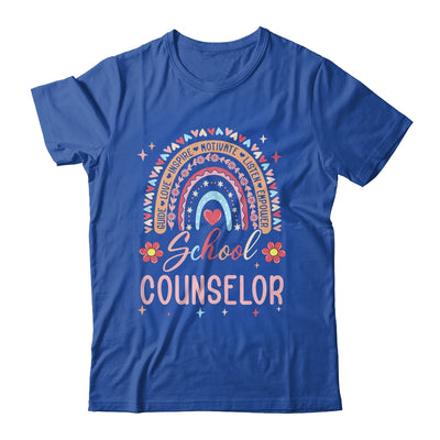 Funny School Counselor Rainbow Leopard Print Women Shirt & Hoodie | teecentury