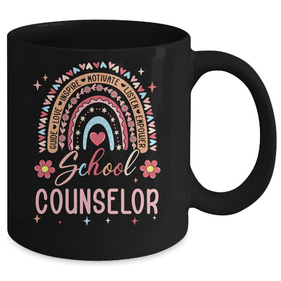 Funny School Counselor Rainbow Leopard Print Women Mug | teecentury