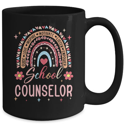 Funny School Counselor Rainbow Leopard Print Women Mug | teecentury