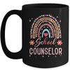 Funny School Counselor Rainbow Leopard Print Women Mug | teecentury