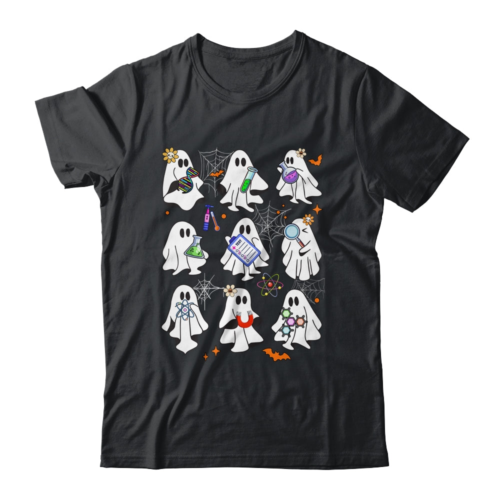 Funny Science Teacher Costume Halloween Ghost Laboratory Shirt & Sweatshirt | teecentury