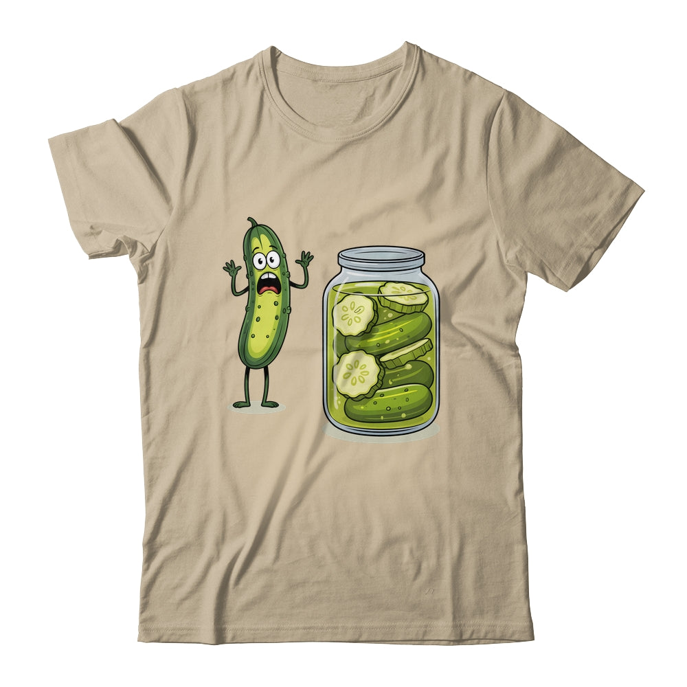 Funny Screaming Pickle Cucumber Jar Joke Pickles Shirt & Tank Top | teecentury