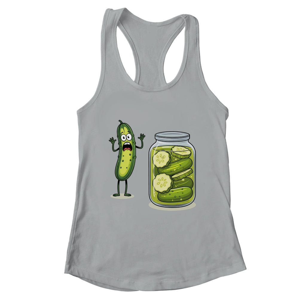 Funny Screaming Pickle Cucumber Jar Joke Pickles Shirt & Tank Top | teecentury