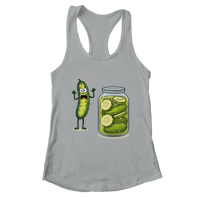 Funny Screaming Pickle Cucumber Jar Joke Pickles Shirt & Tank Top | teecentury