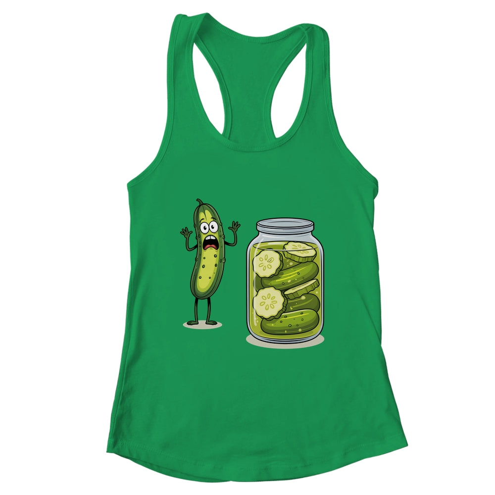 Funny Screaming Pickle Cucumber Jar Joke Pickles Shirt & Tank Top | teecentury