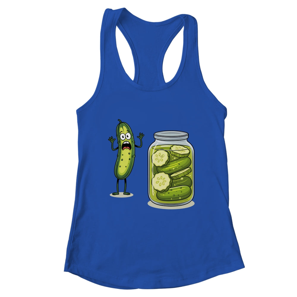 Funny Screaming Pickle Cucumber Jar Joke Pickles Shirt & Tank Top | teecentury
