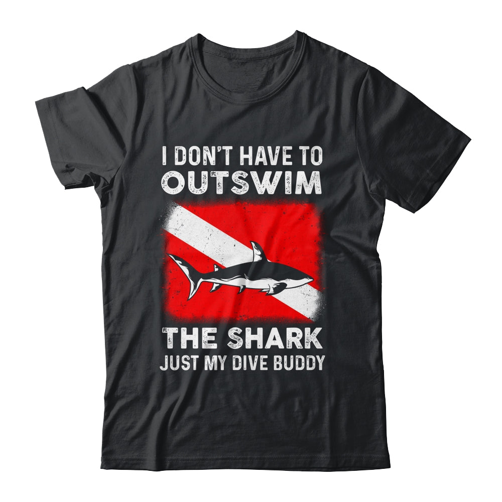 Funny Scuba Diving Design For Men Women Shark Diving Buddy Shirt & Tank Top | teecentury