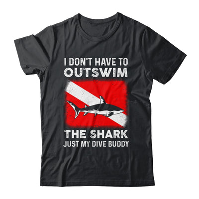 Funny Scuba Diving Design For Men Women Shark Diving Buddy Shirt & Tank Top | teecentury