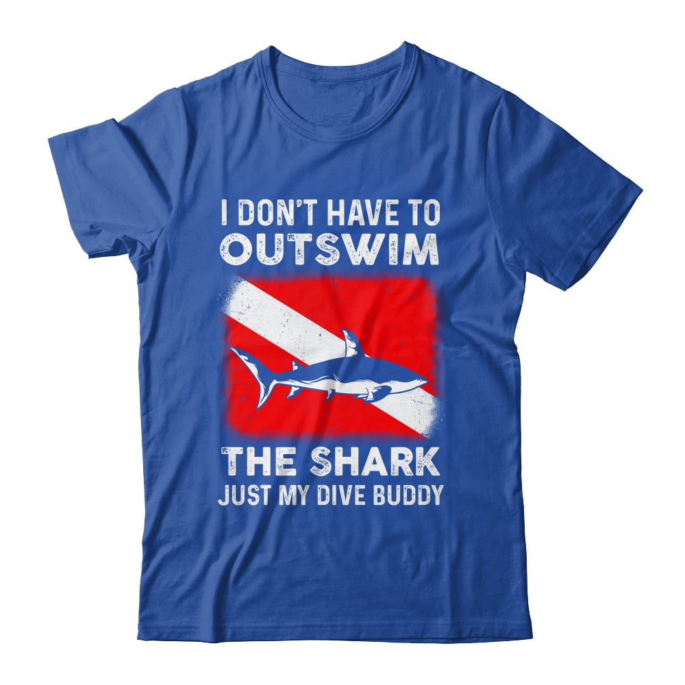 Funny Scuba Diving Design For Men Women Shark Diving Buddy Shirt & Tank Top | teecentury