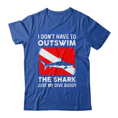 Funny Scuba Diving Design For Men Women Shark Diving Buddy Shirt & Tank Top | teecentury