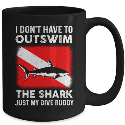 Funny Scuba Diving Design For Men Women Shark Diving Buddy Mug | teecentury